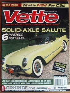 VETTE 2001 MAR - HARVEST GREEN, CASCADE GOLD, JEWEL BLUE